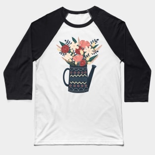 Flowers in Watering Can Baseball T-Shirt